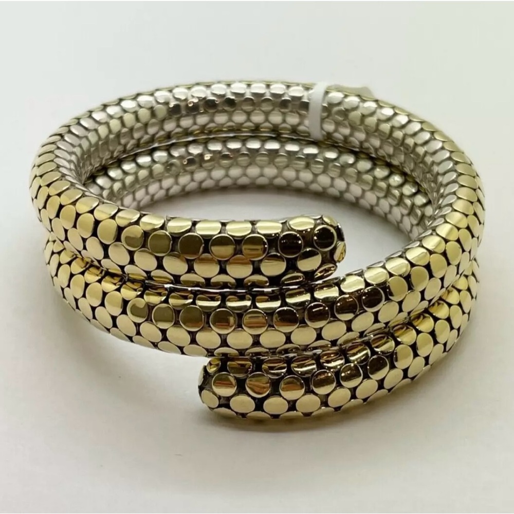 IN SEARCH OF John Hardy Sterling and 18k Gold Dot Coil Bracelet with .925.